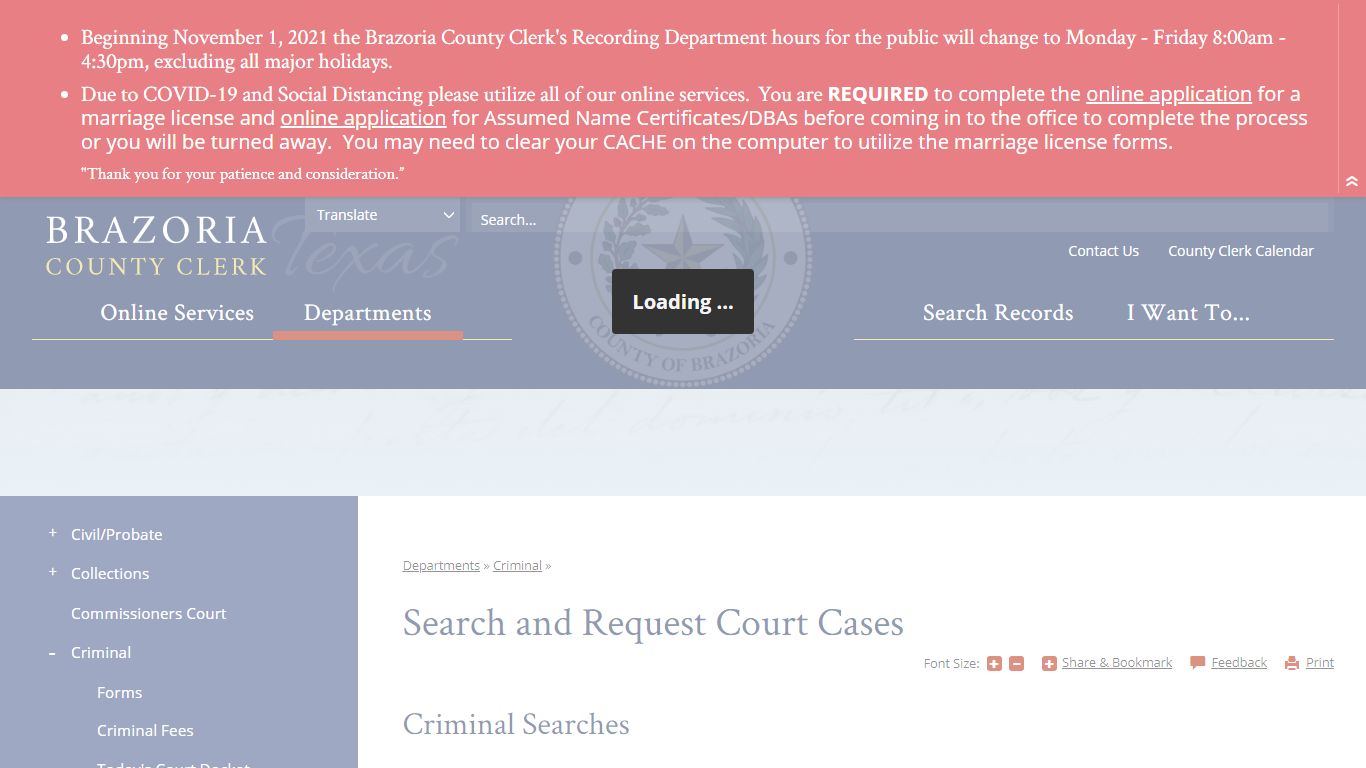 Search and Request Court Cases | Brazoria County Clerk